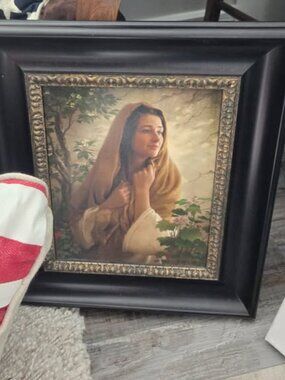 Mother Mary Artwork 11X16 Frame 8X10 painting - NWOT